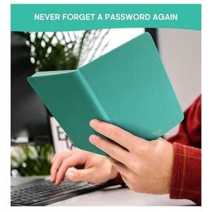 Password Book for Internet Website Address Login Teal‎ New